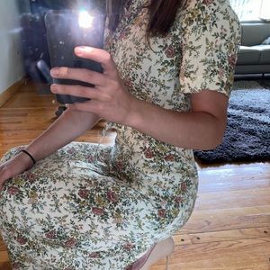 NWT ZARA PRINTED MIDI DRESS